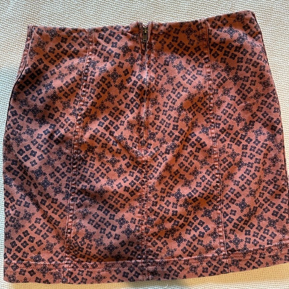 Free People patterned denim Brown Skirt - Picture 9 of 9